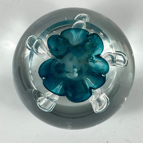 Sea Dance Art Glass Paperweight Signed CHIPPED Mouthblown Hand Blown Handmade - Picture 6 of 14